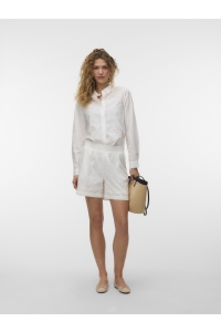 Vero Moda VMELIZA HW SHORTS WVN NOOS snow white