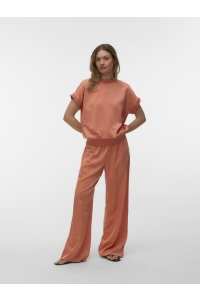 Vero Moda VMLINA SS RIB TOP WVN langoustino