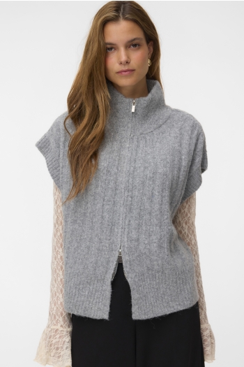 Vero Moda VMBANG RIB SL HIGHNECK ZIPPER VEST :