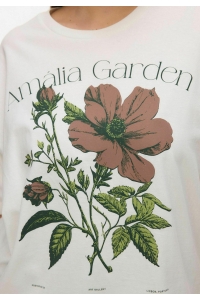 Vero Moda VMSAY LAURA SS OVERSIZED TEE JRS EX: snow white/flower