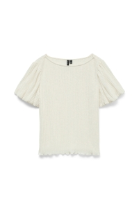 Vero Moda VMLEIKA SS BOAT-NECK TOP JRS birch