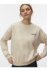 Vero Moda VMADINE URSULA LS SWEAT BOX JRS oatmeal/matcha