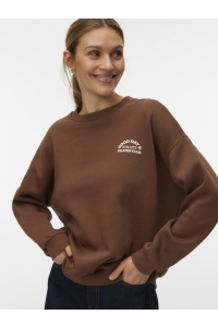 Vero Moda VMADINE URSULA LS SWEAT BOX JRS cocoa brown/namaste