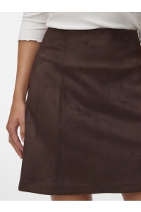 Vero Moda VMDONNAHAZEL HW ABOVE KNEE SKIRT NO: coffee bean