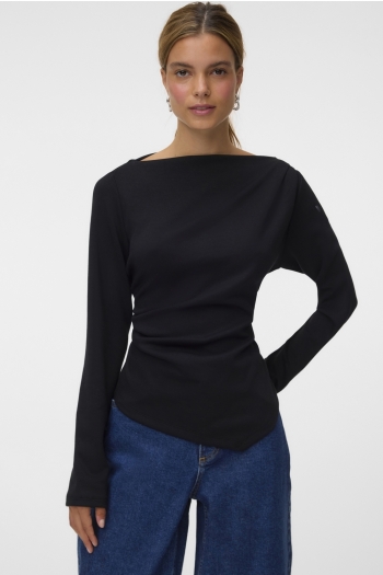 Vero Moda VMMILLE LS BOATNECK SHORT TOP JRS N: