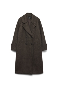Vero Moda VMEVA LONG COAT NOOS chocolate torte/melange