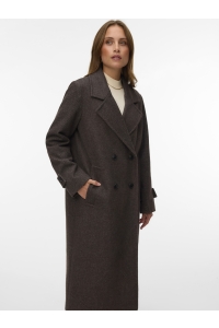 Vero Moda VMEVA LONG COAT NOOS chocolate torte/melange