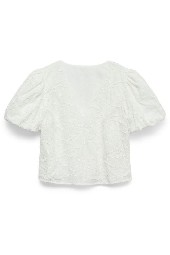 Vero Moda VMANN EMB SS TOP WVN LCS