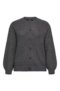 Vero Moda VMCLEA LS O-NECK CARDIGAN NOOS CUR asphalt/phntom & tornado