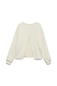 Vero Moda VMLOCCA L/S LACE SWEATSHIRT JRS BTQ birch/birch lace