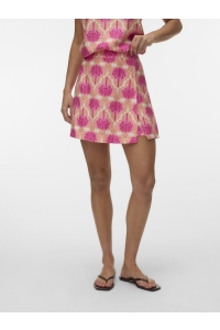 Vero Moda VMEVELIJN HW SKORT EXP snow white/sachet pink palm