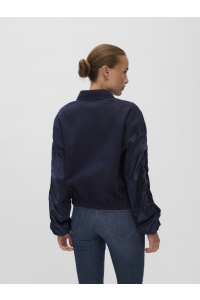 Vero Moda VMALICE GATHERING BOUCLE SATIN BOMB: navy blazer