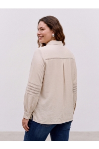 Vero Moda VMCMUSLA L/S SHIRT WVN BTQ CUR birch
