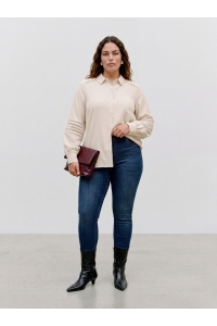 Vero Moda VMCMUSLA L/S SHIRT WVN BTQ CUR birch