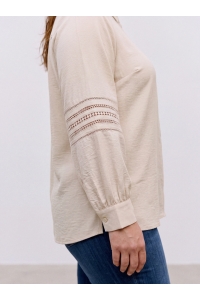 Vero Moda VMCMUSLA L/S SHIRT WVN BTQ CUR birch