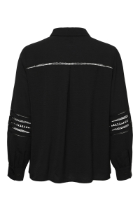 Vero Moda VMCMUSLA L/S SHIRT WVN BTQ CUR black
