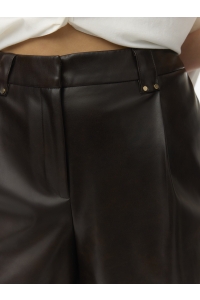 Vero Moda VMMADISON MW PL SHORTS WVN BTQ chocolate torte