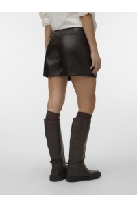 Vero Moda VMMADISON MW PL SHORTS WVN BTQ chocolate torte