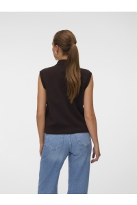 Vero Moda VMBRISA SL POLO VEST chocolate torte/melange