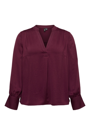 Vero Moda VMCMASANA L/S V-NECK TOP WVN BTQ CU: Maatje meer