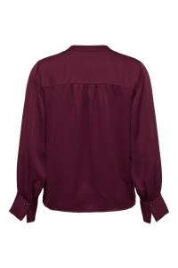 Vero Moda VMCMASANA L/S V-NECK TOP WVN BTQ CU: windsor wine