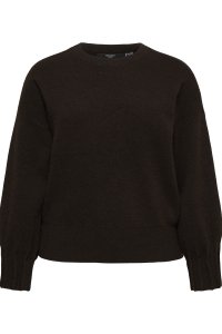 Vero Moda VMCKACY LS O-NECK PULLOVER CUR chocolate torte/melange