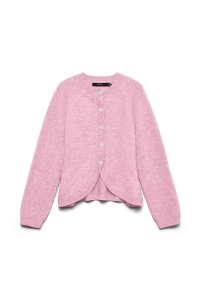 Vero Moda VMWISH LS O-NECK FITTED CARDIGAN EX: roseate spoonbill/w. mel (h26)