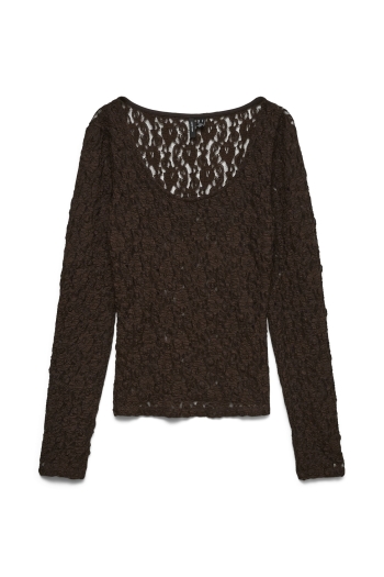 Vero Moda VMFLORA LS 2-WAY LACE TOP JRS NOOS