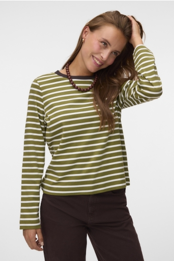 Vero Moda VMBOPHA LS O-NECK CONTRAST TOP JRS