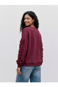 Vero Moda VMMOLDA L/S SWEATSHIRT JRS BTQ windsor wine