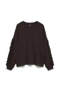 Vero Moda VMMOLDA L/S SWEATSHIRT JRS BTQ chocolate torte