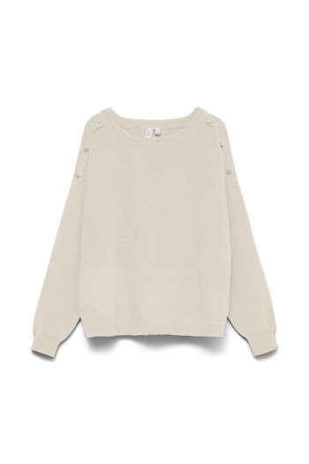 Vero Moda VMNEWJOYA LS BOATNECK BUTTON PULL B: