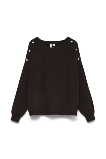 Vero Moda VMNEWJOYA LS BOATNECK BUTTON PULL B: