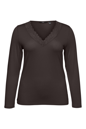 Vero Moda VMROSA LS V-NECK LACE TOP JRS NOOS :