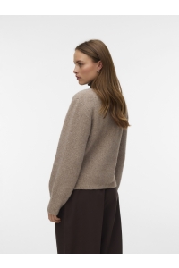 Vero Moda VMPORTOFINO LS V-NECK CARDIGAN PRM fossil/melange