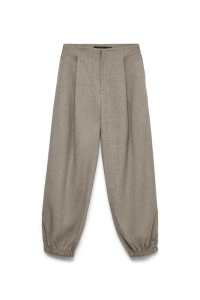 Vero Moda VMBESTIE MW BALLON CHECK PANT silver mink/brown check bestie c