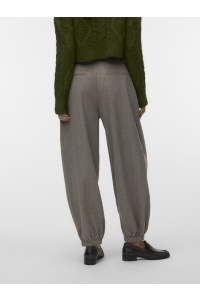 Vero Moda VMBESTIE MW BALLON CHECK PANT silver mink/brown check bestie c