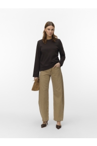 Vero Moda AWNAIMA LS O-NECK BOXY TOP NOOS chocolate torte