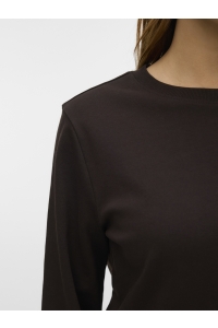 Vero Moda AWNAIMA LS O-NECK BOXY TOP NOOS chocolate torte