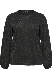 Vero Moda VMCKALI LS O-NECK TOP JRS CUR black