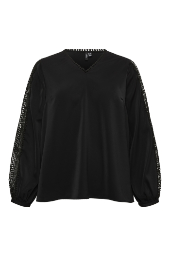 Vero Moda VMCNADIRA L/S V-NECK TOP WVN BTQ FR: Maatje meer