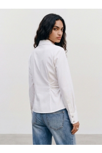 Vero Moda VMSOPHIE LS GATHERING JEW SHIRT WVN: snow white