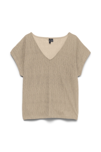 Vero Moda VMNIGHT LX S/S V-NECK TOP JRS BTQ F: