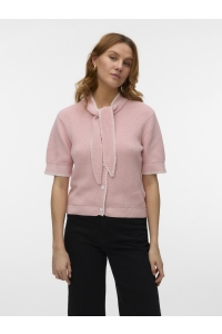 Vero Moda VMKASHIA SS TIE DETAIL KNIT CARDIGA: pink-a-boo