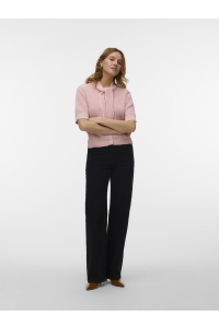 Vero Moda VMKASHIA SS TIE DETAIL KNIT CARDIGA: pink-a-boo