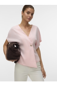 Vero Moda VMSMILLA SONJA SS V-NECK TOP EXP pink-a-boo