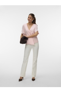 Vero Moda VMSMILLA SONJA SS V-NECK TOP EXP pink-a-boo