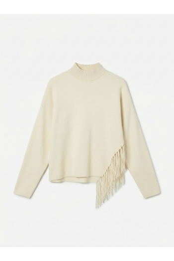 Vero Moda VMMAGPIE LS HIGHNECK FRINGE PULLOVE: Dames