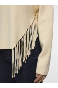Vero Moda VMMAGPIE LS HIGHNECK FRINGE PULLOVE: birch