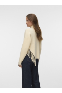 Vero Moda VMMAGPIE LS HIGHNECK FRINGE PULLOVE: birch